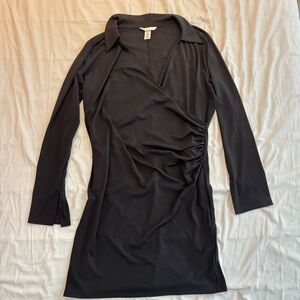 Elegant Black Wrap Dressing